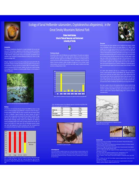 Ecology Of Larval Hellbender Salamanders Cryptobranchus Alleganiensis