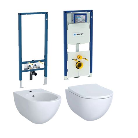 Geberit Acanto Set Completo Sanitari Sospesi Vaso Con Sedile A