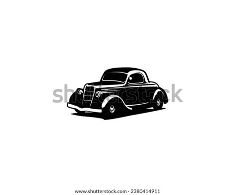 1932 Ford Coupe Isolated White Background Stock Vector Royalty Free