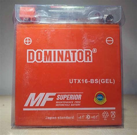 Мото аккумулятор Dominator UTX16-BS 12V 16Ah