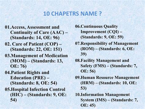 Nabh Onsite Assessment Questions For All Department Pptx Ppt