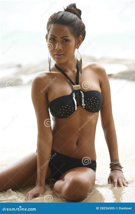 Thai Bikini Model Stock Image Image Of Model Enjoying