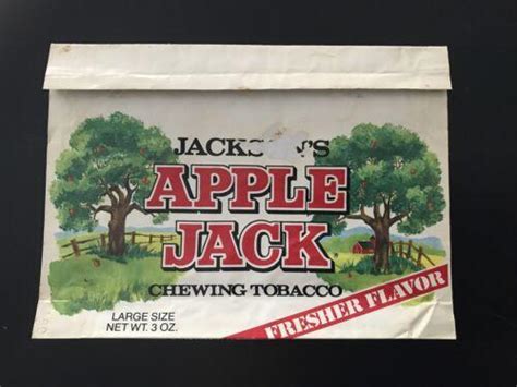 "Jackson's Apple Jack Chewing Tobacco" Bag, Pouch, 3oz, General Cigar ...