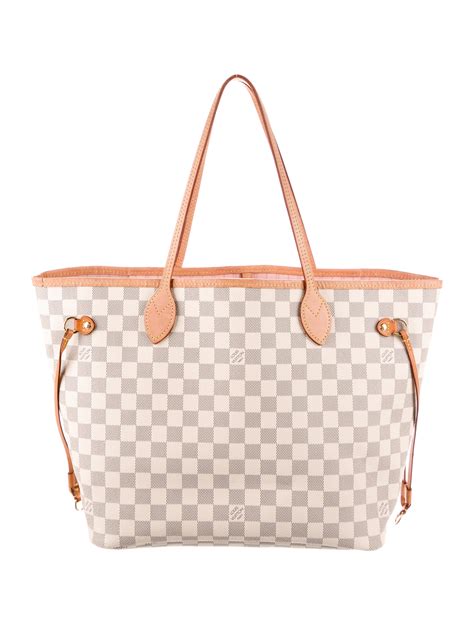 Louis Vuitton Louis Vuitton Damier Azur Neverfull Mm Wpouch Neutrals Totes Handbags