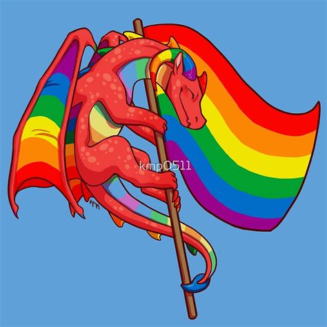 Gay Pride Flag Dragon 3rd Edition By Kmp0511 Redbubble