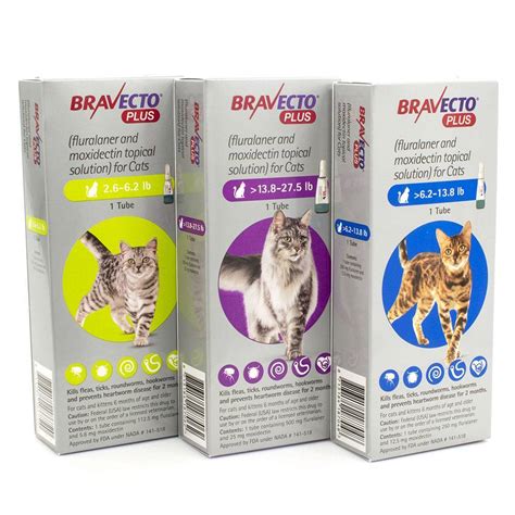 Bravecto Plus Topical Solution For Cats Fleas Ticks And Heartworm