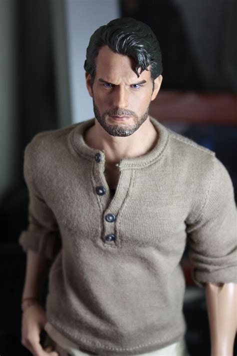Henry Cavill Bearded Man Head Sculpt Man Of Steel Superman F Hot Toy Body Ebay
