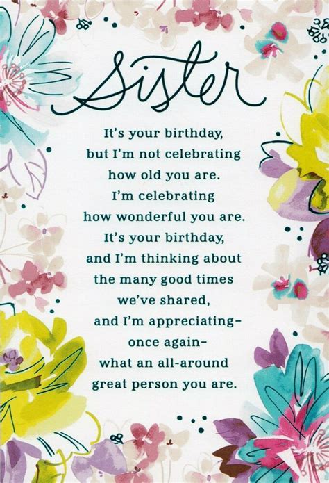 Hallmark Happy Birthday Sister It's Your Birthday Greeting Card # ...