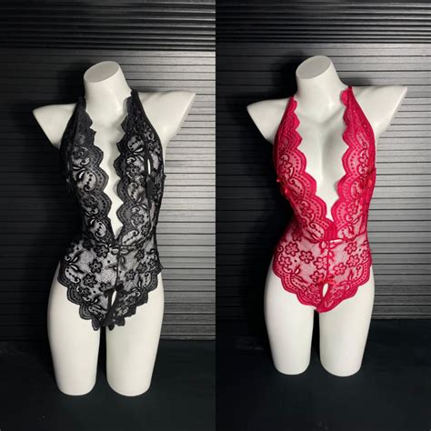 Jual Luckymm Sexy Lingerie Bodysuits Transparan Wanita Dewasa Open