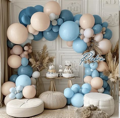 Amazon Dusty Blue Nude Balloon Garland Double Stuffed Pastel Blue