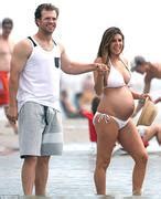 Jamie Lynn Sigler Wearing A Bikini While Pregnant In Myrtle Beach
