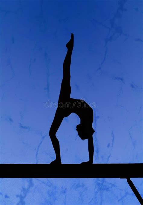 Gymnast Balance Beam Gymnastics Silhouette Stock Illustrations – 109 Gymnast Balance Beam ...