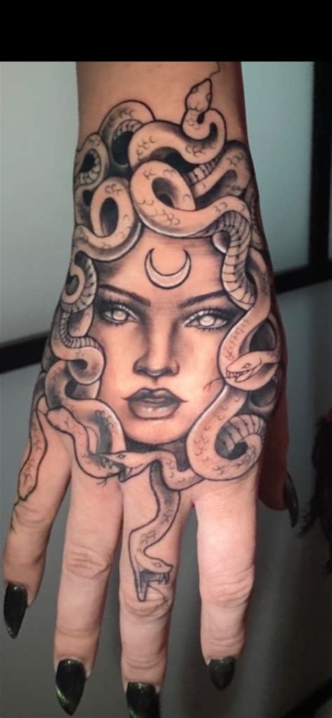 Medusa Hand Tattoo Hand Tattoos Hand Tattoos For Women Hand Tattoos