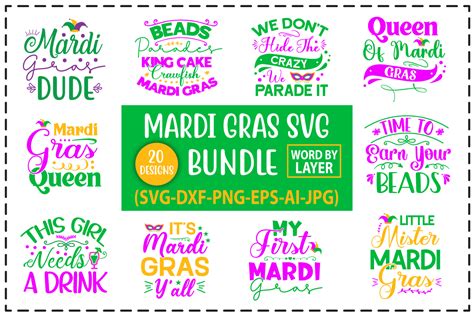 Mardi Gras SVG Bundle, Mardi Gras Design Graphic by Retro Gallery · Creative Fabrica