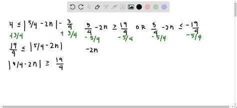 Solvedsolve Each Absolute Value Inequality Write Solutions In Interval Notation Check