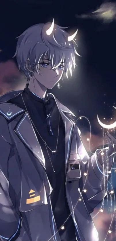 mystical anime nightscape wallpaper