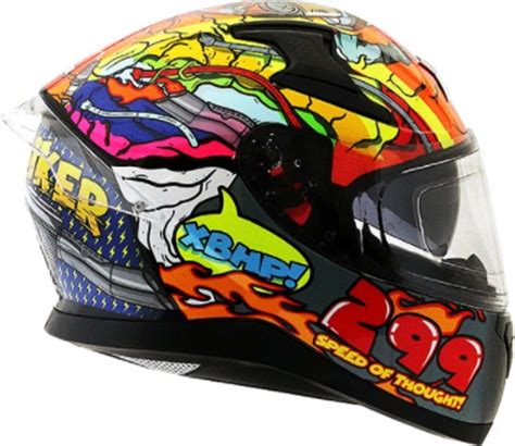 Full Face Axor Helmet Apex Xbhp 299-Neon Yellow Blue at ₹ 6500/piece in ...