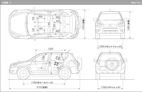 2010 Toyota rav4 trunk dimensions