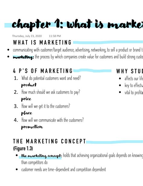 MKTG 301 Chapter 1 What Is Marketing W H A T I S M A R K E T I N G