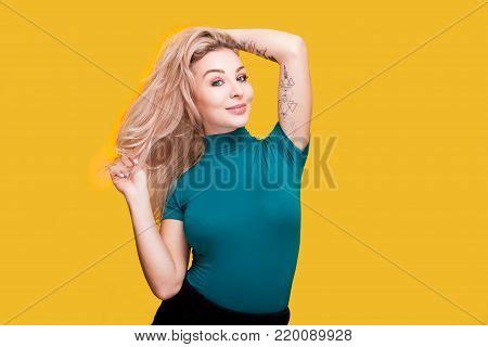 Gorgoeus Busty Blonde Image Photo Free Trial Bigstock