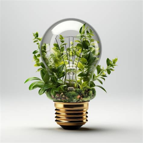 Premium Ai Image A Light Bulb With A Plant Growing Inside Of It