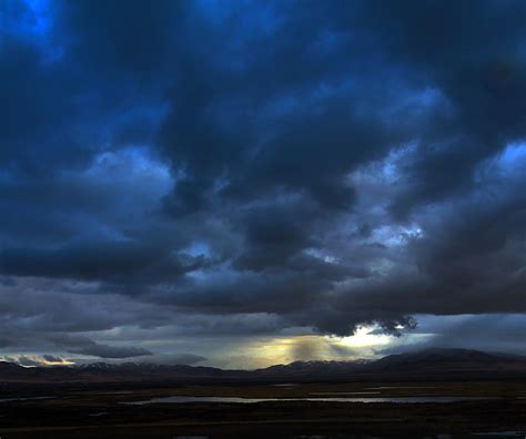 Noche Tormentosa Nubes Paisaje Lluvia Tormenta Trueno Fondo De