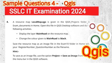 Sslc It Examination Sample Questions Qgis Youtube