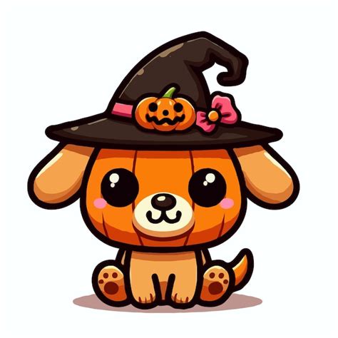 Premium Vector Cute Halloween Dog Vector On White Background