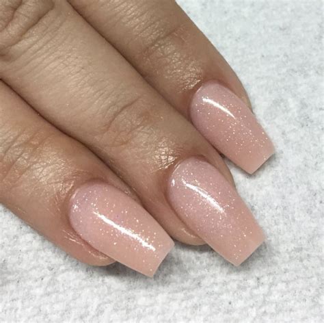 Nude Nails With Glitter Unghie Nude Unghie Brillantini