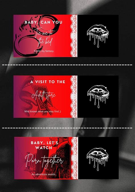 Printable Naughty Coupons Anniversary Gift For Him And Her Sex Coupons Kinky Couple Naughty