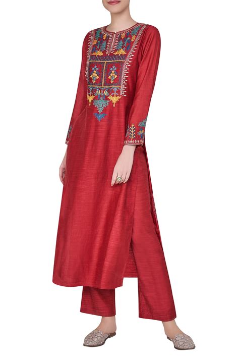 Buy Anita Dongre Nature Inspired Gota Patti Work And Embroidered Kurta