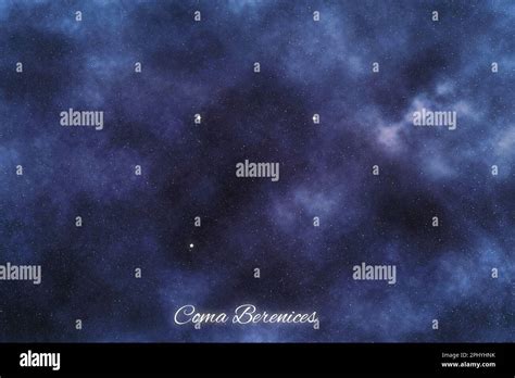 Coma Berenices Star Constellation Brightest Stars Berenice Hair Stock