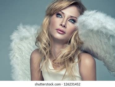 Beautiful Blonde Angel Stock Photo 126231452 Shutterstock