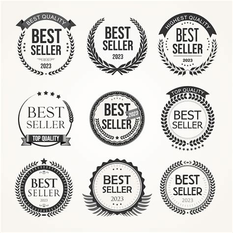 Premium Vector Collection Of Best Seller High And Premium Quality Icon Design With Laurel