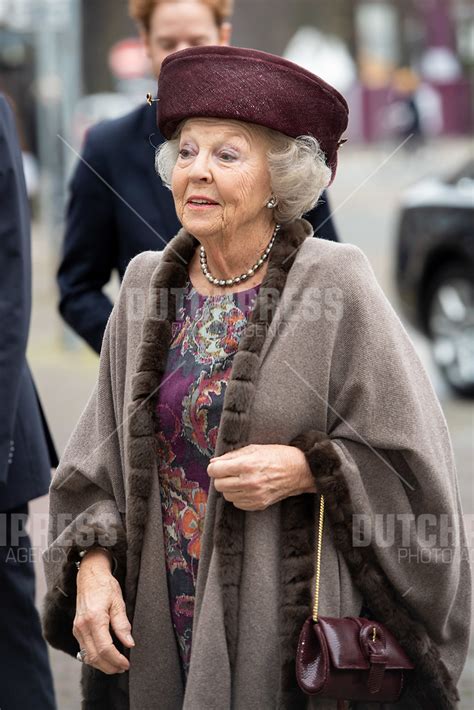 Princess Beatrix Of The Netherlands Is Present At A Symposium On