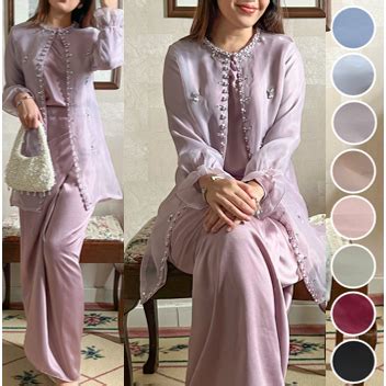 Julia Kurung Baju Kurung Soft Organza With Free Satin Inner And