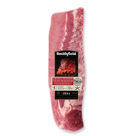 Smithfield Fresh Pork Back Ribs Extra Meaty 21 38 Lb