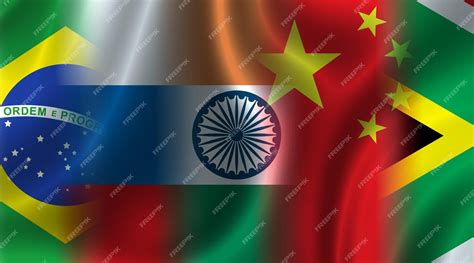 Brics Bandeira - Bandeiras do brics dos cinco países que são estados membros da ...