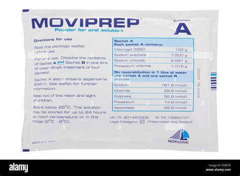 packet  moviprep sachet   white background stock photo alamy