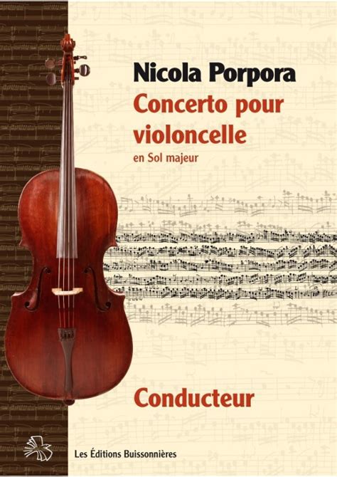 Scop Les Editions Buissonnieres Nicola Porpora Concerto