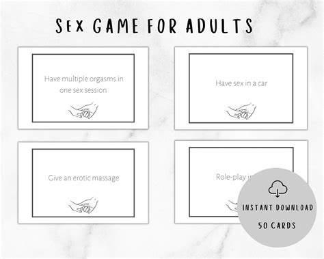 Printable Intimacy Game For Couples Sex Challenges To Explore Fetishes And Kinks In The