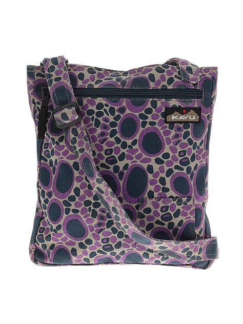Kavu Acid Wash Print Batik Paint Splatter Print Purple Crossbody Bag