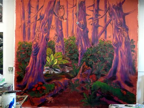 enchanted forest mural