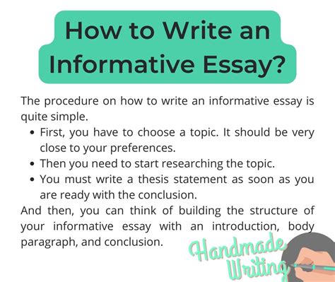 How To Write An Informative Essay Guide Handmadewriting