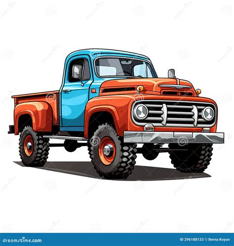 Pickup Truck Design With Modern Aesthetic Stock Illustration