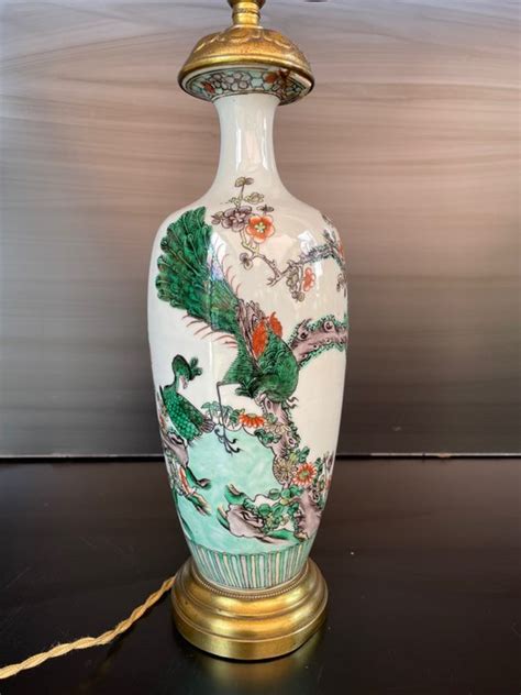 Vase Mounted In Lamp Famille Verte Porcelain China Catawiki