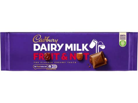 Compare Cadbury Dairy Milk Fruit & Nut Bar (300g) | Chocolate Bar Finder