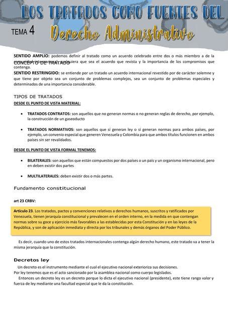 Los Tratados Como Fuentes Del Derecho Administrativo Law Notes