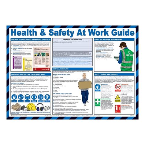 Health And Safety At Work Guide Posters 590mm X 420mm From Key Signs Uk