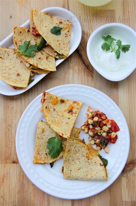 Quesadillas With Avocado And Corn Salsa Indian Food Recipes Ammaji